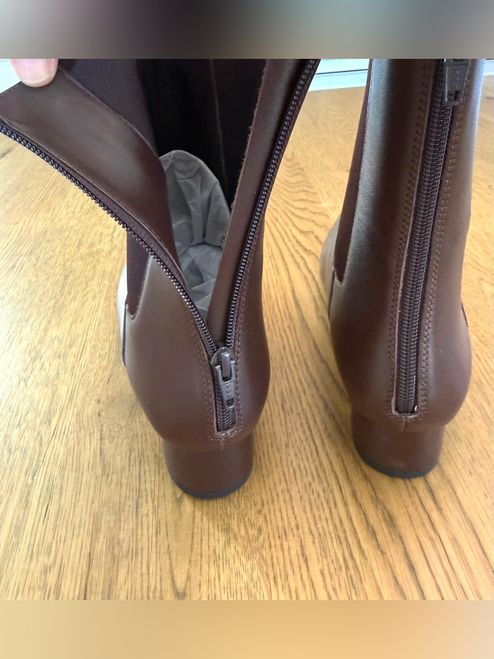 Quince Italian Leather Brown Chelsea Ankle Boots NIB Sz 7 - Picture 6 of 16